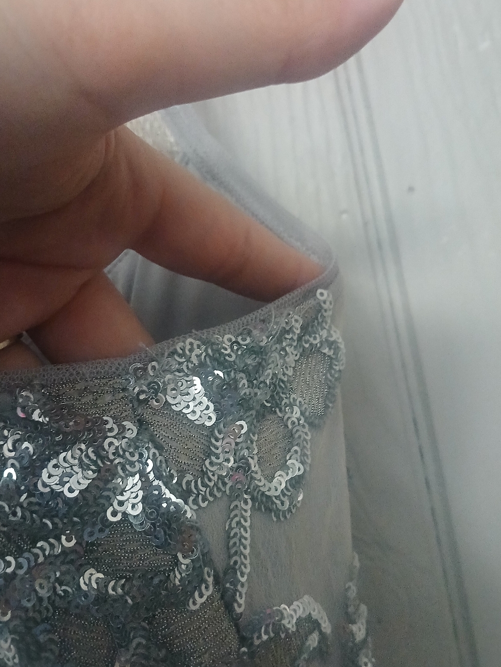 Adrianna Papell Halter Illusion Neckline Sequin Embroidered Sheath Dress 20w - Picture 8 of 13